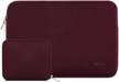 neoprene laptop sleeve with small case for macbook air 11, 11.6-12.3 inch acer chromebook r11/hp stream/samsung/asus/surface pro x/7/6/5/4/3, wine red by mosiso logo