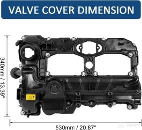 img 3 attached to 🚗 Enhance Performance and Protection: X AUTOHAUX 11127588412 Car Engine Valve Cover Replacement with Gasket for BMW 328I 428I 528I X3 X4
