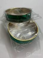 img 1 attached to Stunning Richera Set: 2 Mop Bangles with Dual Tones of Verdant Green review by Robert Aan