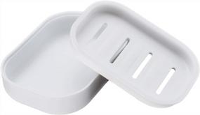 img 2 attached to Keep Soap Dry And Clean With UVIVIU'S Plastic Soap Dish - Easy To Clean And Drain, In White