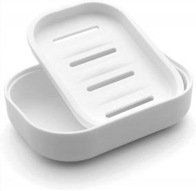 img 3 attached to Keep Soap Dry And Clean With UVIVIU'S Plastic Soap Dish - Easy To Clean And Drain, In White