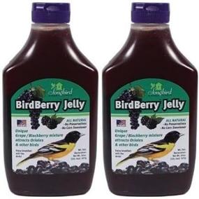 img 1 attached to Discover the Songbird Essentials BirdBerry Jelly Squeeze Bottle Bird Feeder Jelly - Specially formulated Grape and BlackBerry Jelly for Birds! [Pack of 2]