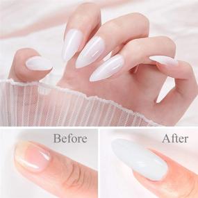 img 2 attached to Professional Poly Nail Extension Gel In Nude Color - Enhance And Thicken Your Nails With The 30ML Pure White Builder Gel, Perfect For Beginners