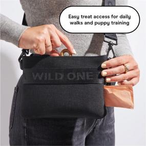 img 3 attached to 🐾 Wild One Eco-Friendly Treat Pouch - Multifunctional Fanny Pack & Cross-Body Bag, Recycled Knit Material, Integrated Poop Bag Dispenser - Ideal Accessory for Dog Training