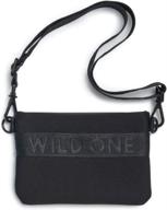 🐾 wild one eco-friendly treat pouch - multifunctional fanny pack & cross-body bag, recycled knit material, integrated poop bag dispenser - ideal accessory for dog training logo