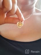 img 1 attached to 🌻 Soulful Sunflower Heart Locket Necklace: A Personalized Keepsake in Sterling Silver/Gold review by Veronica Phillips
