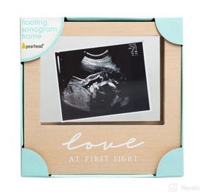 img 1 attached to 👶 Cherish the Moment: Pearhead Floating Sonogram Frame - Love at First Sight Ultrasound Frame | Gender-Neutral Wooden Baby Frame