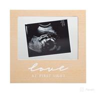 👶 cherish the moment: pearhead floating sonogram frame - love at first sight ultrasound frame | gender-neutral wooden baby frame логотип