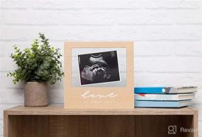 img 2 attached to 👶 Cherish the Moment: Pearhead Floating Sonogram Frame - Love at First Sight Ultrasound Frame | Gender-Neutral Wooden Baby Frame