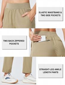 img 2 attached to Lightweight Quick-Dry Women'S Golf Pants For Hiking, Work, Ankle Dress, Lounge, Business, And Travel By ZUTY