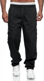 img 3 attached to Men'S Straight-Fit Cargo Pants, Hiking Casual Outdoor Fishing Travel Pockets For Men
