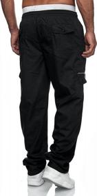img 1 attached to Men'S Straight-Fit Cargo Pants, Hiking Casual Outdoor Fishing Travel Pockets For Men