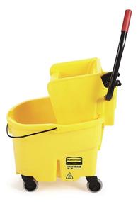 img 2 attached to 🪣 Rubbermaid Commercial WaveBrake 2.0® 26 Quart Side-Press Mop Bucket and Wringer, Yellow (FG748000YEL)