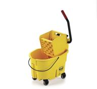 🪣 rubbermaid commercial wavebrake 2.0® 26 quart side-press mop bucket and wringer, yellow (fg748000yel) логотип