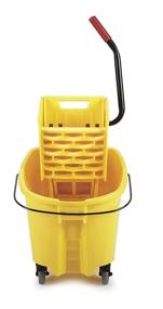 img 3 attached to 🪣 Rubbermaid Commercial WaveBrake 2.0® 26 Quart Side-Press Mop Bucket and Wringer, Yellow (FG748000YEL)