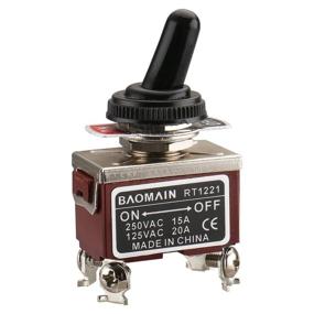 img 3 attached to Get Weather-Proof Toggle Switches - Baomain DPST NO-Off 2 Position 125VAC 20A With Rainproof Cap - Pack Of 2