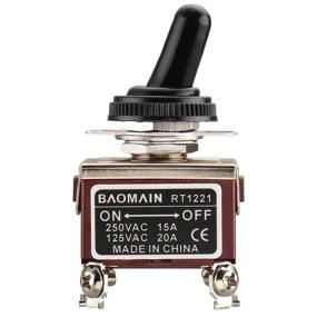 img 2 attached to Get Weather-Proof Toggle Switches - Baomain DPST NO-Off 2 Position 125VAC 20A With Rainproof Cap - Pack Of 2