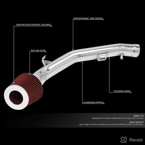 img 3 attached to Алюминиевый воздухозаборник DNA Motoring ITK 0006 RD