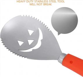 img 3 attached to BESTonZON 4 Pack Pumpkin Carving Kit - Heavy Duty Stainless Steel Pumpkin Carving Tools For Kids And Adults Halloween Creative Carving