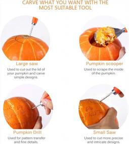 img 1 attached to BESTonZON 4 Pack Pumpkin Carving Kit - Heavy Duty Stainless Steel Pumpkin Carving Tools For Kids And Adults Halloween Creative Carving