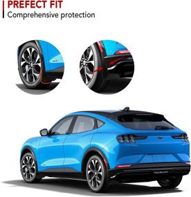 img 1 attached to 🚗 BASENOR Mud Flaps for Ford Mustang Mach-E 2022 2021 (Set of Four) - Hassle-Free Installation, No Drilling Required!