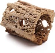 🐻 1 piece of natural and hollow teddy bear cholla wood, ideal for organic aquarium decoration, chew toy for shrimp, crab, pleco, cichlid, nano tank, and birds - available in sizes: 3, 6, 9, or 12 inches логотип