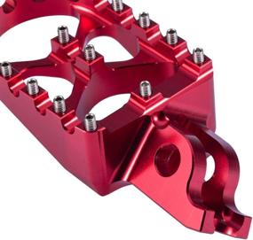 img 2 attached to 🛵 Hopider CNC Wide Foot Pegs MX - Compatible with Various Honda CR & CRF Models