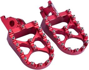 img 4 attached to 🛵 Hopider CNC Wide Foot Pegs MX - Compatible with Various Honda CR & CRF Models