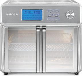 img 4 attached to Kalorik MAXX® Plus AFO 47271 SS Digital Air Fryer Oven - 26 Qt 10-In-1 Toaster Oven Combo W/ 14 Accessories, 60 Recipes & 22 Presets 1750W Stainless Steel