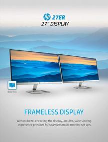img 3 attached to Experience Stunning Visuals with the HP T3M88AA ABA Backlit Monitor 💥 - Lightweight and Thin 27ER with Full HD Resolution and HDMI Connectivity!