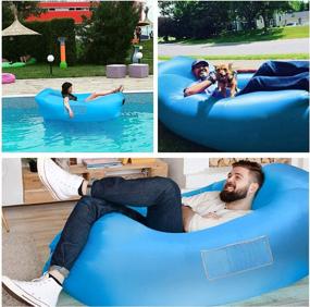 img 2 attached to EDEUOEY Inflatable Lounger: Portable Waterproof Beach Travel Outdoor Recliner For Camping & Sleeping!