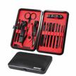 mifine 16 in 1 professional pedicure kit: manicure & nail clippers set with leather case logo