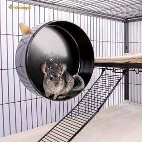 img 1 attached to 🐭 Niteangel Silent & Durable 13.8" Chinchilla Wheel - Exercise Wheel for Chinchilla & Similar-Sized Pets