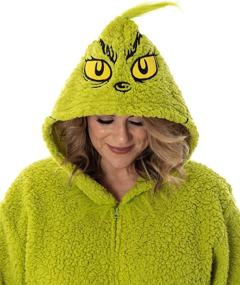 img 2 attached to 🎅 Grinch Who Stole Christmas Matching Family Costume Pajama Sherpa Union Suits - Adult, Child, Toddler, Pets