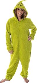 img 4 attached to 🎅 Grinch Who Stole Christmas Matching Family Costume Pajama Sherpa Union Suits - Adult, Child, Toddler, Pets