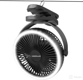 img 4 attached to Versatile 10000mAh Battery Operated Fan: Portable, Powerful, and Packed with Features for Superior Cooling