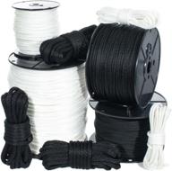 🔒 premium golberg solid braid nylon rope - black, 1/4 inch x 100 feet: durable, versatile, and high-quality! logo