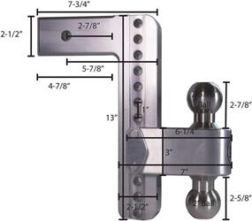 img 1 attached to Weigh Safe LTB1025CERBLA Adjustable Double Pin