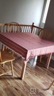 img 1 attached to Folkulture Boho Stripe Tablecloth For Farmhouse Décor And Outdoor Picnics, 60 X 84 Inches In Cherry Red review by Nick Worley