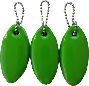 img 4 attached to 3 Pack LIME GREEN Floating Keychain Key Floats Vinyl Covered Foam -Made In The USA- (Lime Green)