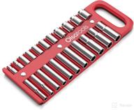🔧 olsa tools portable magnetic socket organizer tray - 1/2-inch drive - red - fits deep & shallow sockets - holds sockets up to 1"3/16 sae / 30mm metric - professional grade - review & buy online логотип