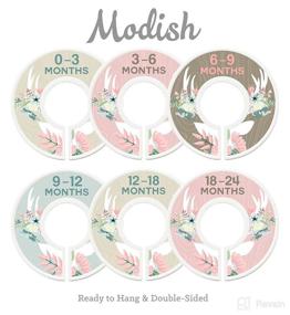 img 1 attached to 🧺 SEO-Optimized Baby Nursery Closet Dividers: Organizers, Nursery Decor, Baby Girl, Deer, Floral Antlers, Flowers, Woodland