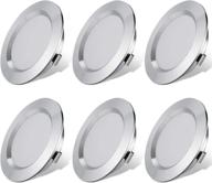 🚐 enhance your rv experience with 12v led lights - 3w warm white 3000k 270 lumen - set of 6 dimmable low voltage ceiling lights логотип