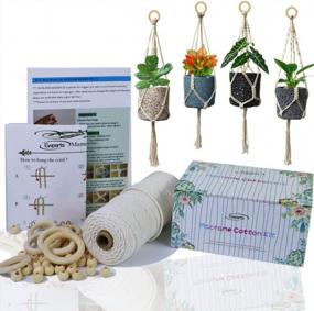 img 4 attached to Macrame Plant Hangers DIY Craft Kit For Adults Beginners With Wood Beads,Wood Rings,Wooden Rod - Tutorials Included - Useful Adult Projects Kits For Women/Parents