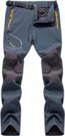 men's outdoor lightweight hiking pants quick dry waterproof zipper pockets climbing camping carwornic logo