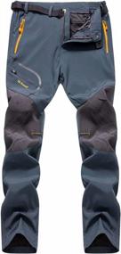 img 4 attached to Men'S Outdoor Lightweight Hiking Pants Quick Dry Waterproof Zipper Pockets Climbing Camping CARWORNIC
