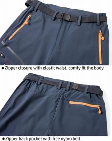 img 1 attached to Men'S Outdoor Lightweight Hiking Pants Quick Dry Waterproof Zipper Pockets Climbing Camping CARWORNIC