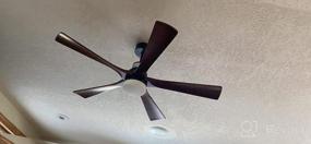 img 5 attached to DC Motor Ceiling Fan With Lights And Remote Control, W2-2, 52 Inch, Black - Ensenior