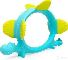 img 1 attached to 🦕 Smily Mia Norman The Dinosaur - Blue Silicone Teether Toy: Soft, Durable, and Safe for Teething Bracelet & Gum Massaging - Ideal for Babies 3M+