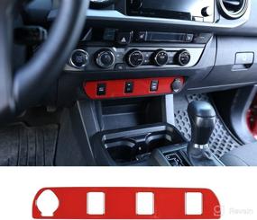 img 4 attached to LLKUANG Car Center Console Cigarette Lighter Panel Trim For Toyota Tacoma 2016-2020 Interior Car Accessories 1Pcs